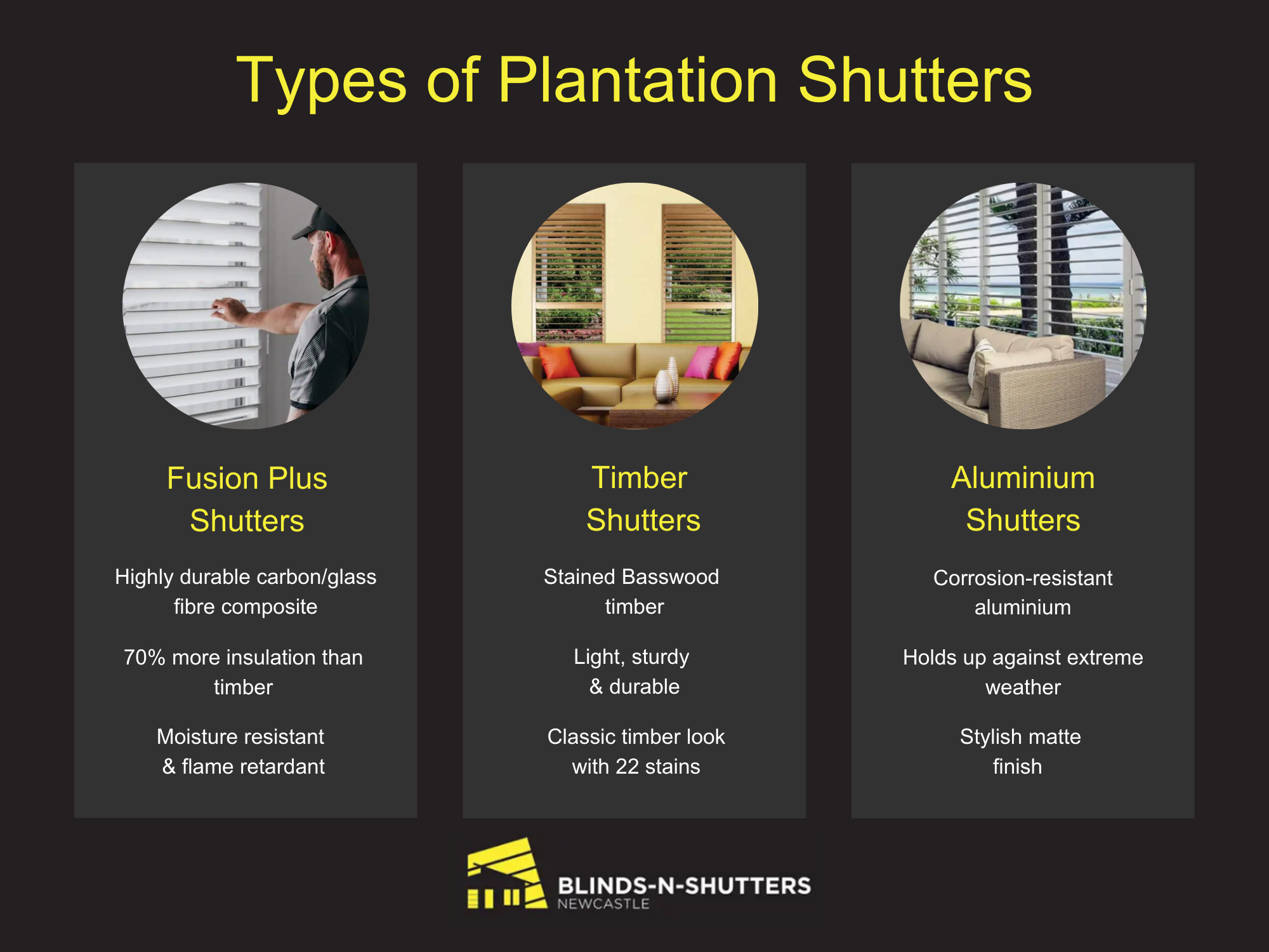 types of plantation shutters