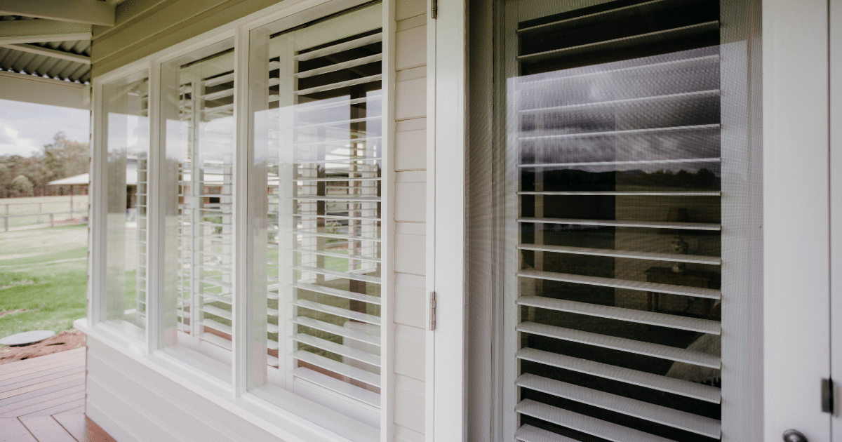 plantation shutters in window